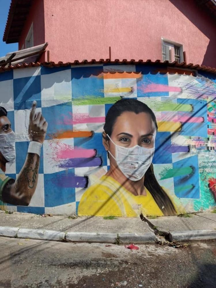 Grafite do artista Digão na Brasilândia - Arquivo Pessoal - Arquivo Pessoal