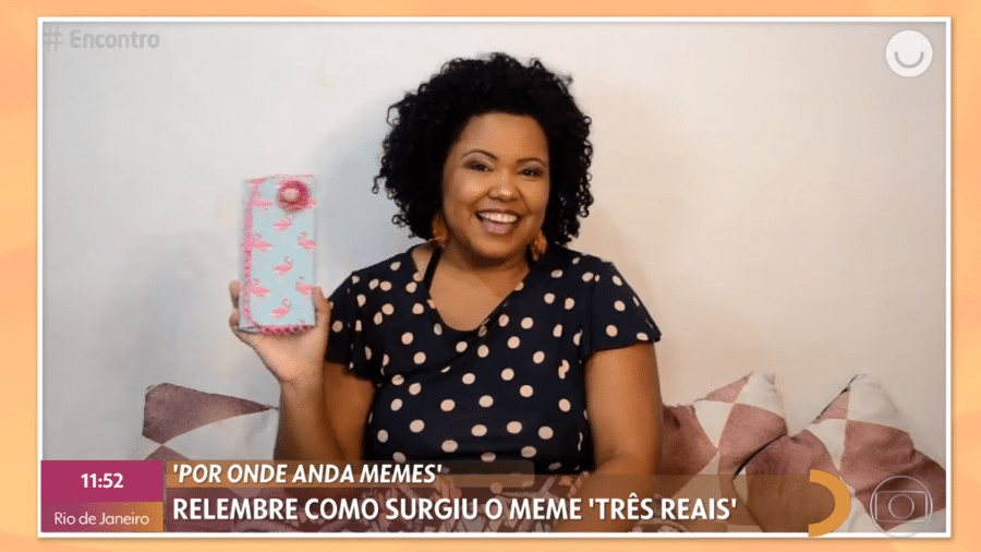 A artesã Raquel Motta, do meme "três reais" - Reprodução / TV Globo