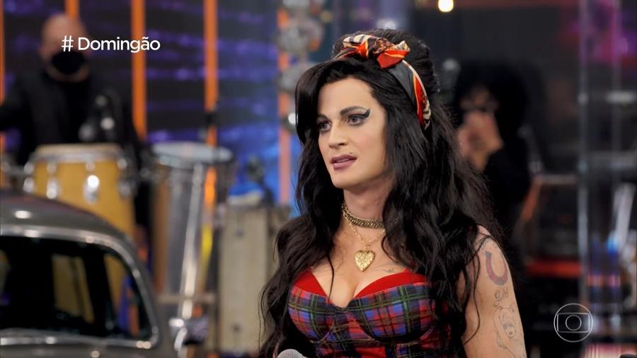 Fiuk homenageou Amy Winehouse no "Domingão com Huck" - Reprodução/TV Globo