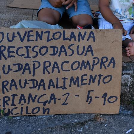 Indígenas Warao pedindo dinheiro nas ruas de Belém