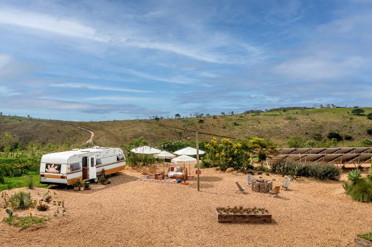 Ambiente do motorhome de Bruno Gagliasso e Giovanna Ewbank