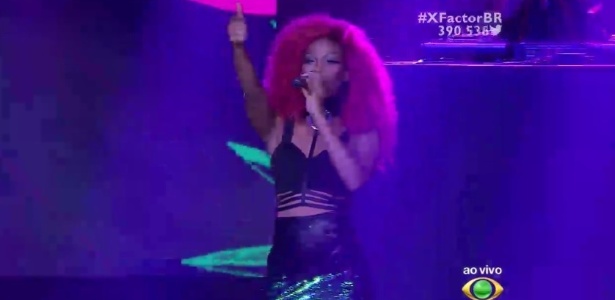 Karol Conka, que se apresentou no "X Factor" após desistência de Caetano Veloso - Reprodução - Reprodução