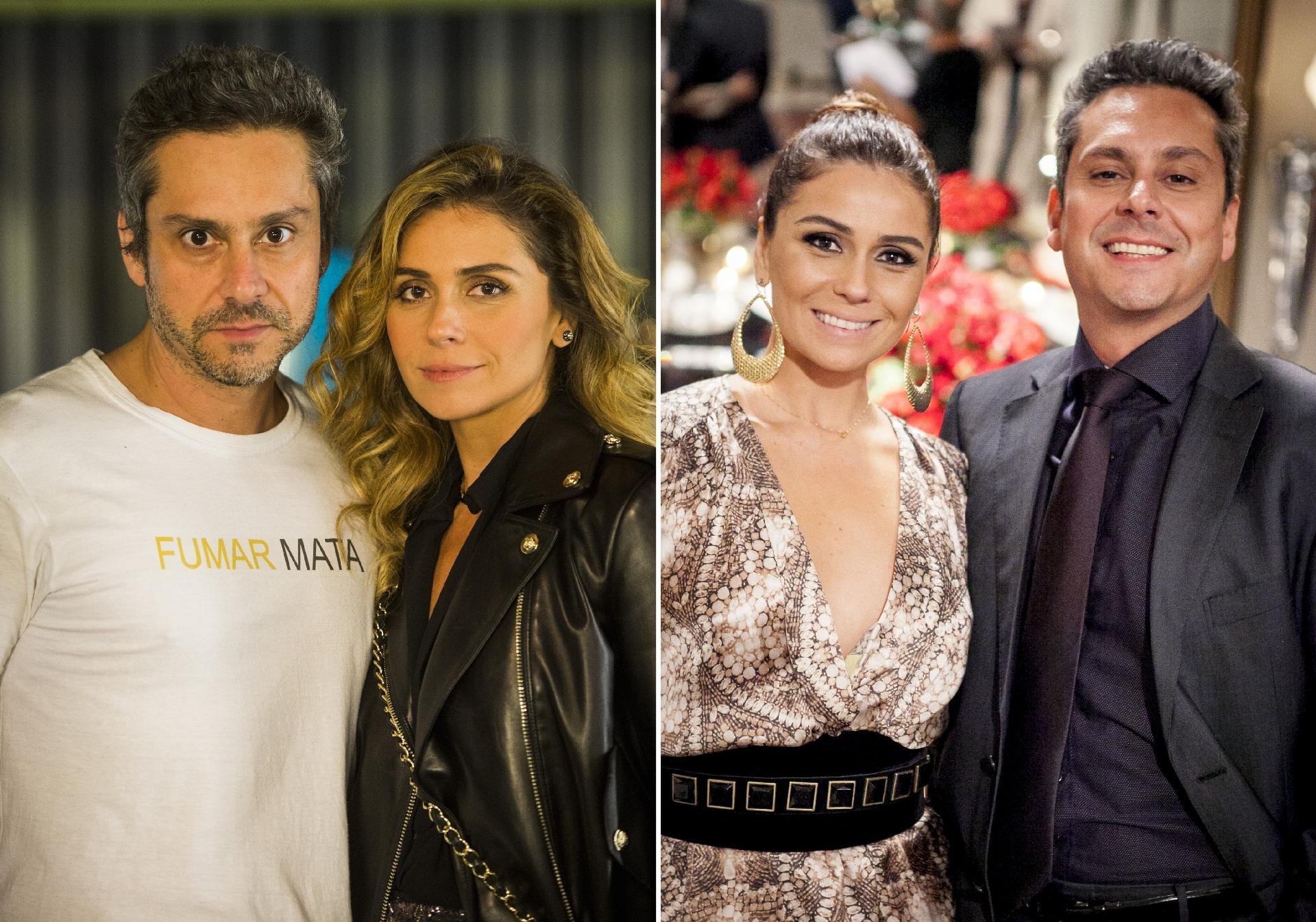 Em "A Regra do Jogo", Romero Rômulo e Atena serviram de revival para o público que curtiu Alexandre Nero e Giovanna Antonelli juntos em "Salve Jorge". Na novela de Gloria Perez, o casal Helô e Stenio fez sucesso - Montagem UOL/divulgação