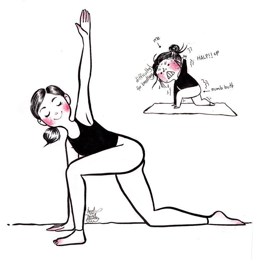 Ioga: expectativa vs. realidade - @scarletadrianne