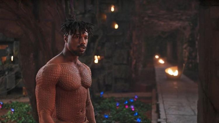 Michael B. Jordan no papel do vilão Erik Killmonger, do filme "Pantera Negra" - Divulgação/Marvel - Divulgação/Marvel