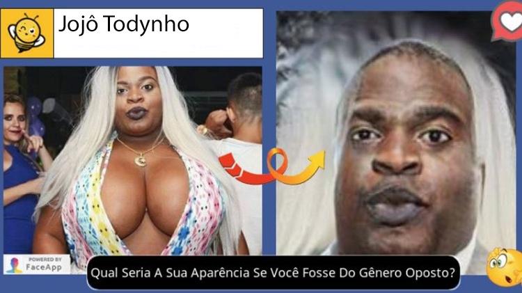 Jojô se fosse homem, segundo brincadeira no Facebook - Reprodução - Reprodução