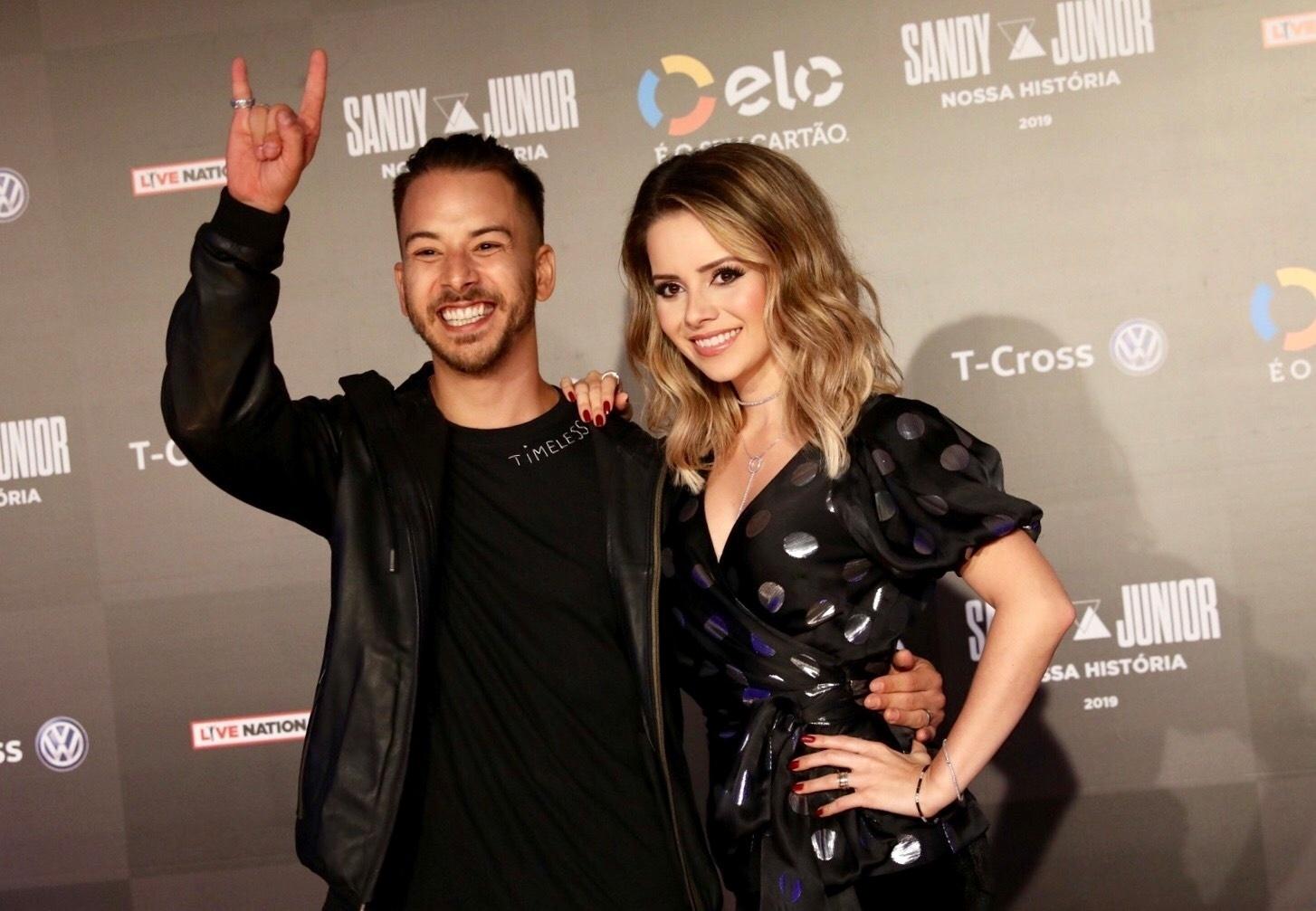 Sandy e Junior reuniram a imprensa hoje, no Allianz Parque, em São Paulo, para anunciar a turnê de reunião Nossa História - Mariana Pekin/UOL