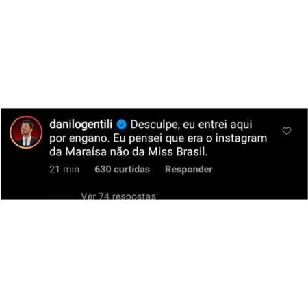 Danilo Gentili comenta em foto de Maraisa - Reprodução/Instagram - Reprodução/Instagram
