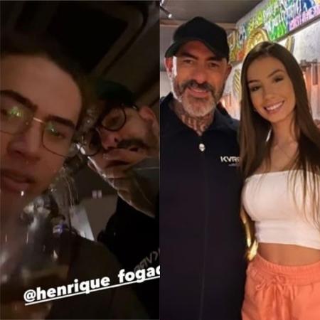 Whindersson Nunes e namorada ao lado do chef Henrique Fogaça  - Reprodução / Instagram