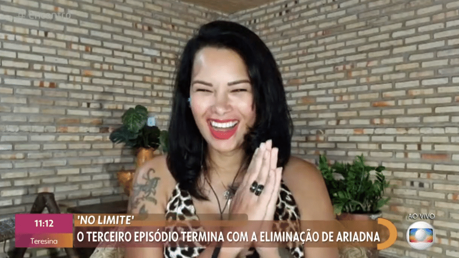 Ariadna no "Encontro com Fátima Bernardes" - Reprodução / TV Globo