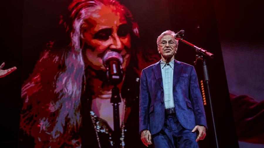 Caetano Veloso na estreia da turnê Caetano & Bethânia, no Rio de Janeiro - Victor Chapetta/AgNews