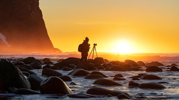 O Sol da meia-noite registrado na Noruega O Sol da meia-noite registrado na Noruega