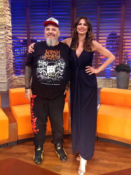 João Gordo e Luciana Gimenez no programa "Luciana By Night", da RedeTV! - Divulgação/RedeTV!