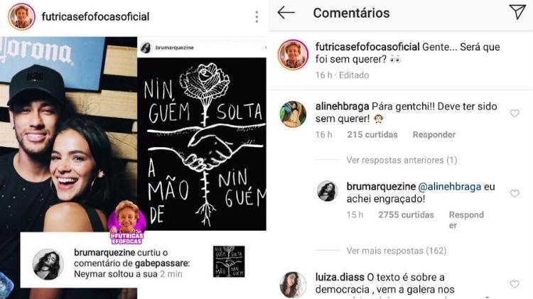 Bruna Marquezine curte comentário zoando fim de namoro com Neymar e explica: "Achei engraçado" - Reprodução/Instagram - Reprodução/Instagram