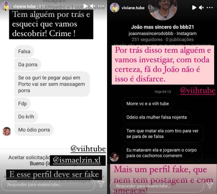 BBB 21: Mãe de Viih Tube expõe ameaças  - Reprodução / Instagram @viviane.tube - Reprodução / Instagram @viviane.tube