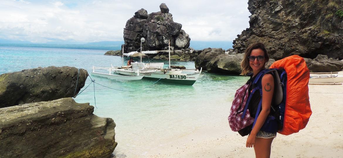 Gabriele Jimenez na Ilha de Apo, em Visayas Central, nas Filipinas: viagem rendeu livro - Arquivo pessoal