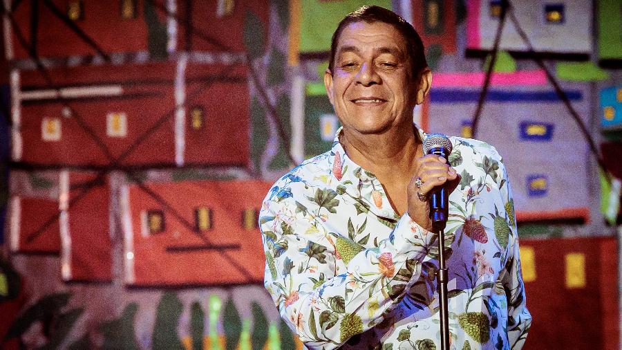 Zeca Pagodinho durante show em Milão, na Itália, em 2023