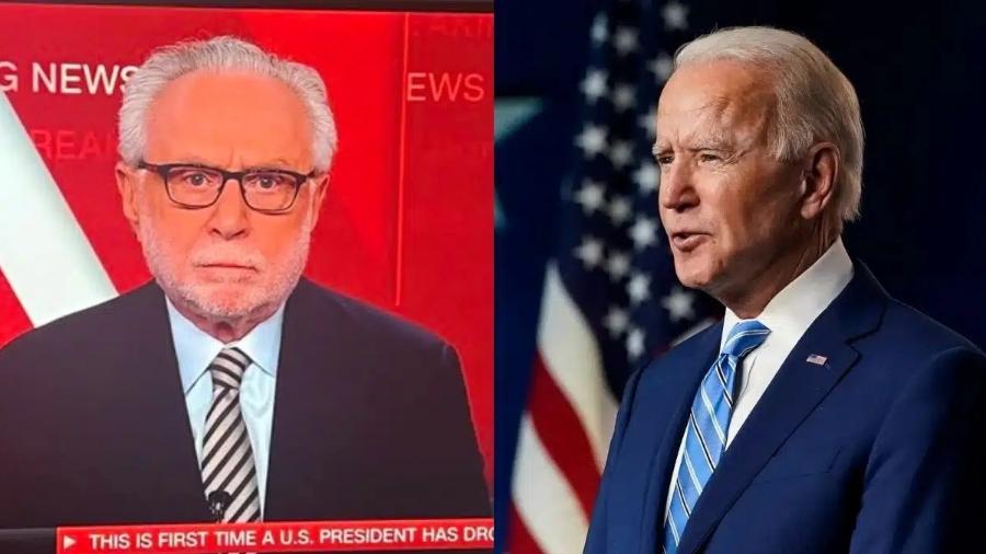 Apresentador abandona drinque para noticiar desistência de Biden na CNN