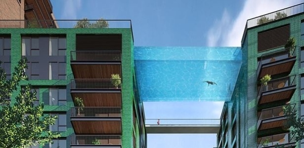 A piscina irá conectar dois edifícios da capital inglesa - Divulgação/Ballymore Group