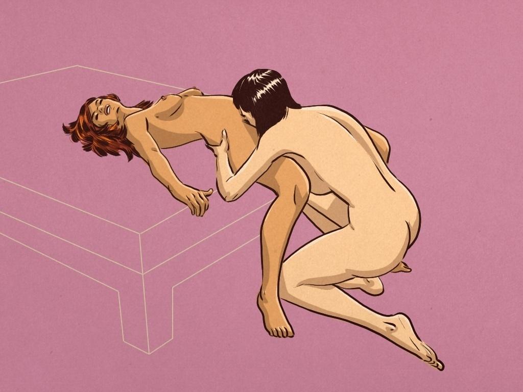 A mulher se coloca deitada de barriga para cima, - Leo Gibran