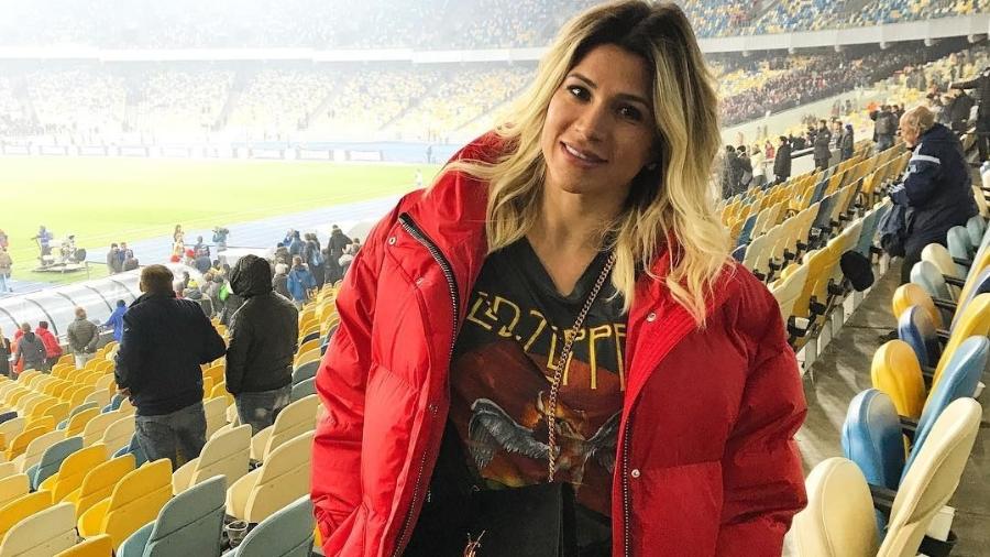 Dani Souza capricha no look para assistir a jogo de futebol do marido, Dentinho - Reprodução/Instagram