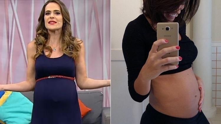 Apresentadoras da Gazeta, Regiane Tápias e Marisy Idalino estão grávidas - Montagem/Reprodução/TV Gazeta/Instagram - Montagem/Reprodução/TV Gazeta/Instagram