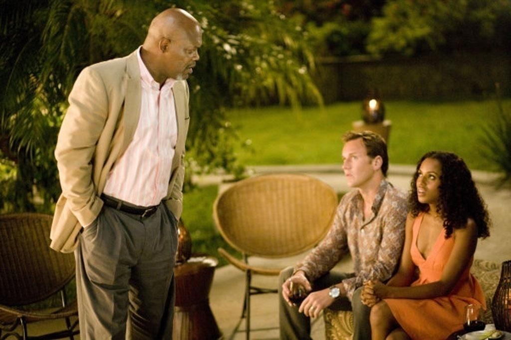 Samuel L. Jackson,  Kerry Washington e Patrick Wilson em cena de "O Vizinho" (2008) - Divulgação