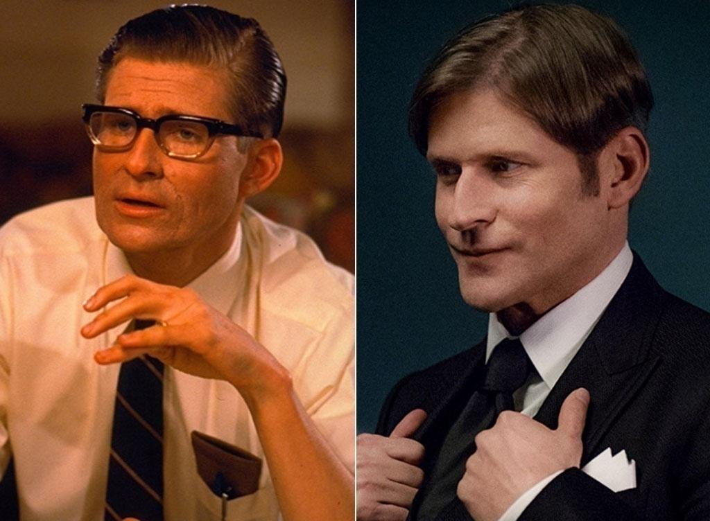 À esquerda, Crispin Glover em cena no filme "De Volta Para o Futuro" (1984). À direita, Glover em cena na série "Deuses Americanos" (2017) - Divulgação