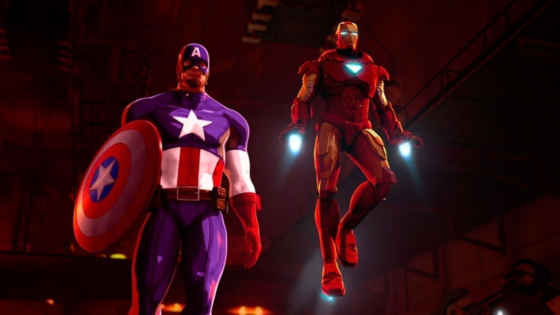 Cena de "Marvel - Homem de Ferro e Capitão América: Super-Heróis Unidos" - Divulgação