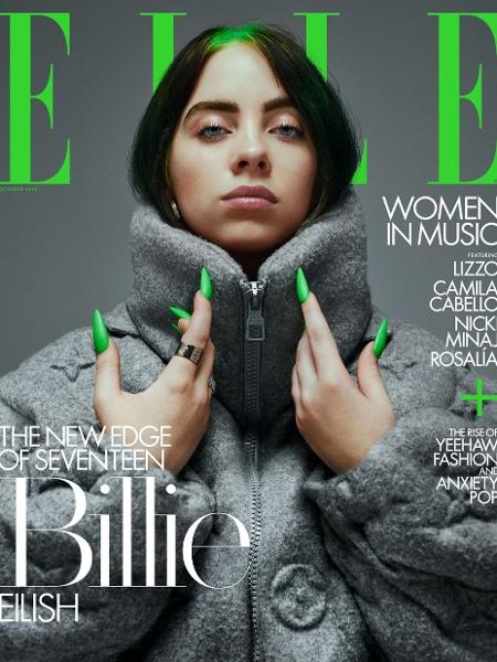 Billie Eilish na capa da revista "Elle" - Divulgação/Elle