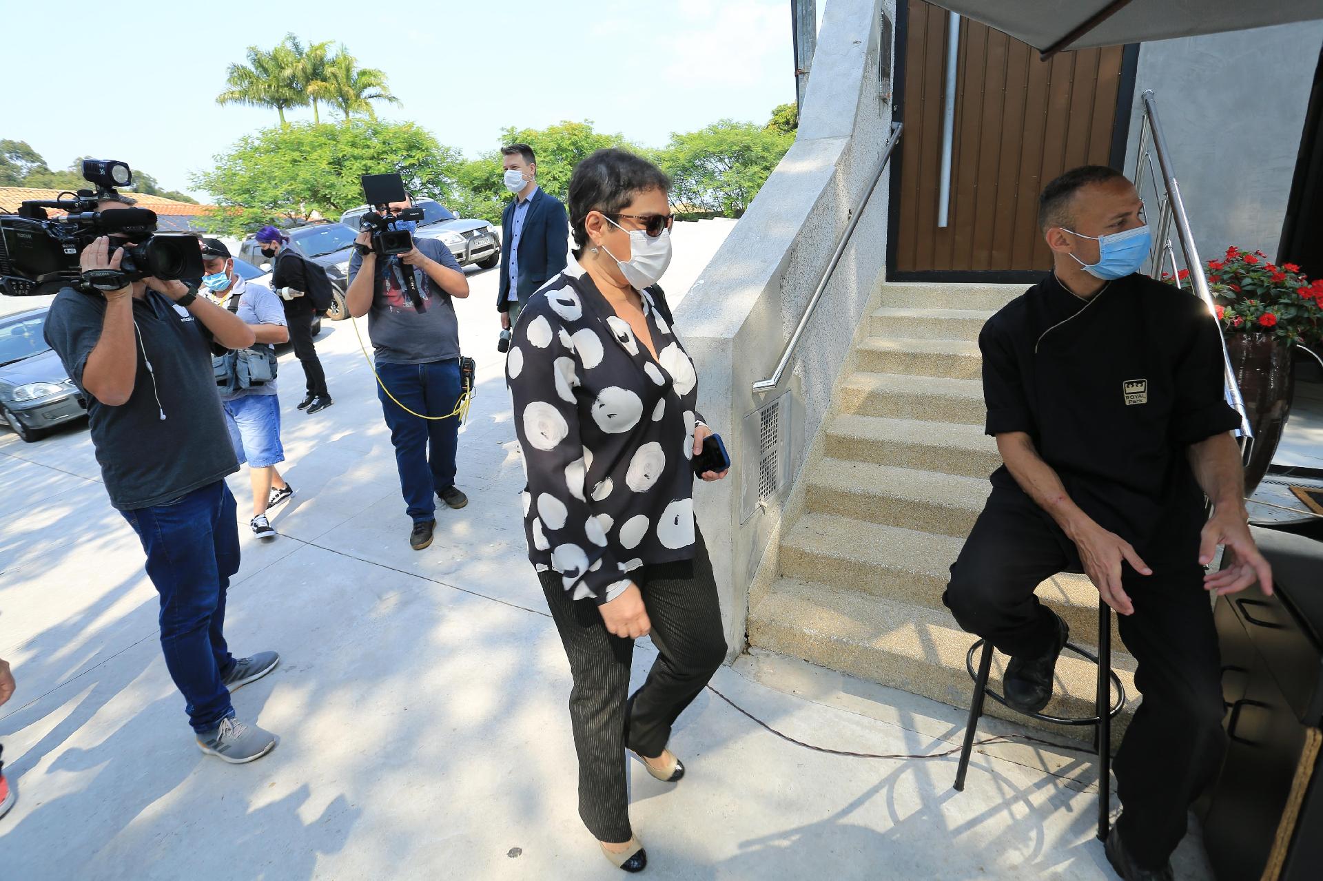 Esther Rocha, ex-assessora do Gugu, participou da cerimônia hoje pela manhã no Morumbi (SP) - Amauri Nehn/Brazil News