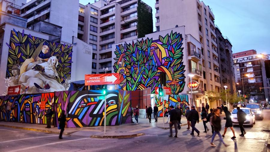 Bellavista, em Santiago: bairro famoso pela vida noturna - Piero Damiani/Getty Images