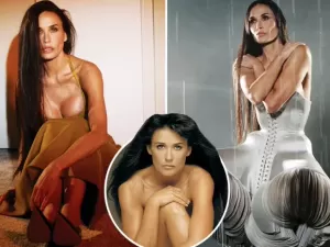 Demi Moore recria pose clássica de 'Striptease' em ensaio para revista