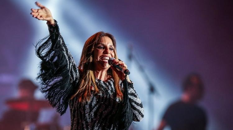 18.set.2015 - Ivete Sangalo se apresenta durante o show que homenageio os 30 anos de Rock in Rio. A cantora cantou junto da banda Os Paralamas do Sucesso. - Francisco Cepeda/AGNews - Francisco Cepeda/AGNews