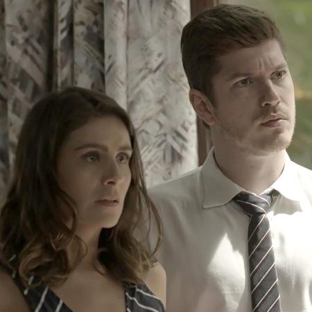 Tônia se desespera com a chegada de Zé Victor, que desmascara a médica - Reprodução/GShow/O Outro Lado do Paraíso - Reprodução/GShow/O Outro Lado do Paraíso