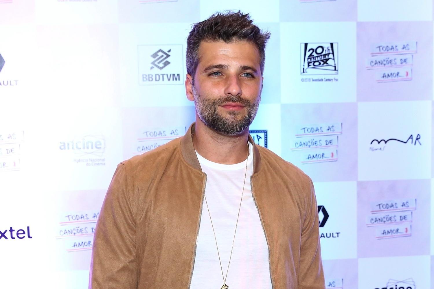 Bruno Gagliasso posa no lançamento do filme "Todas as Canções de Amor", no Estação Net Gávea, na zona sul do Rio - Roberto Filho/Brazil News