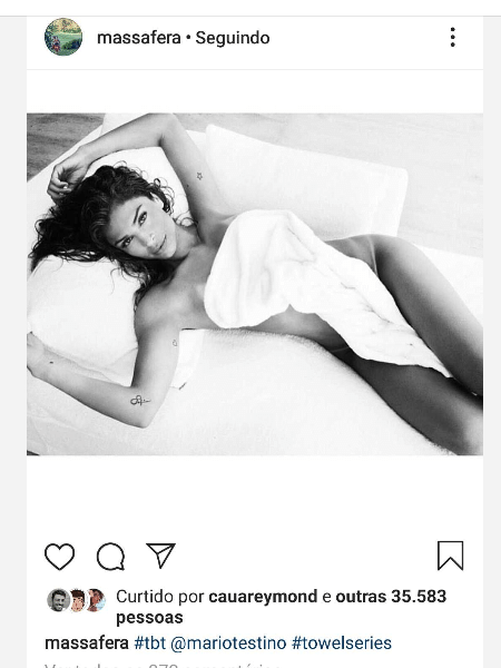 Grazi Massafera posta foto sexy e Cauã Reymond curte - Reprodução/Instagram