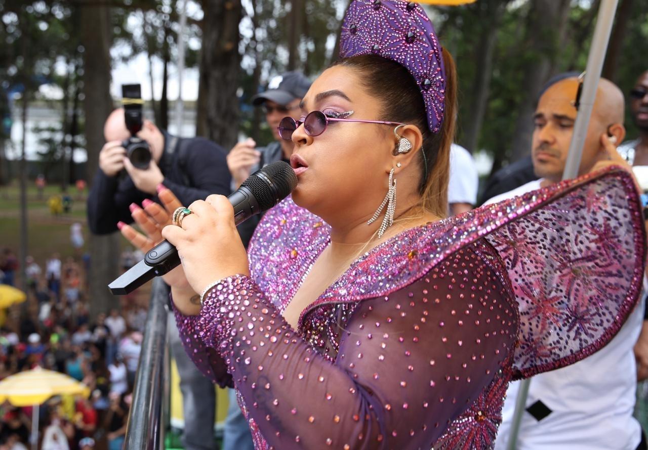 Preta Gil comanda o Bloco da Preta, no Ibirapuera, zona sul de São Paulo - Gabriela Burdmann/UOL
