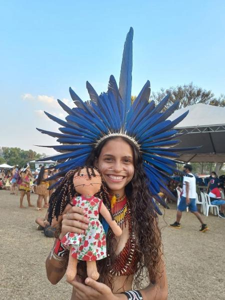 Alice Pataxó, jovem indígena que foi à COP26. A ativista paquistanesa Malala mencionou a brasileira no Instagram como uma das que ergueram as vozes na Conferência - Reprodução/Instagram