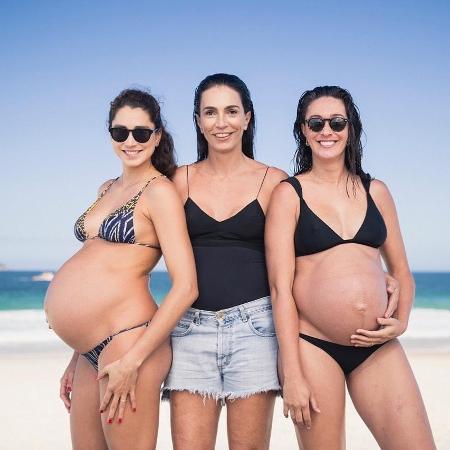 Isabel Salgado e suas filhas grávidas  - Reprodução/Instagram