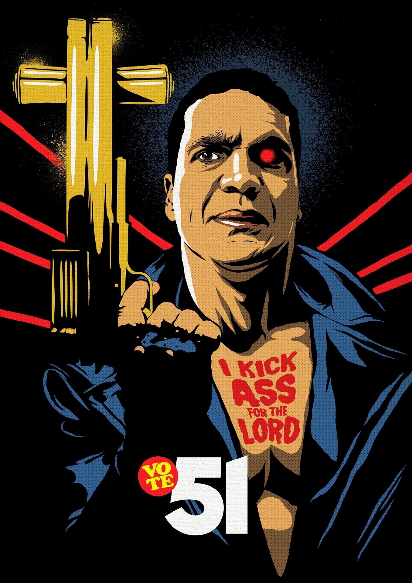 Cabo Daciolo (Patriota) em uma versão religiosa do Exterminador do Futuro - Butcher Billy
