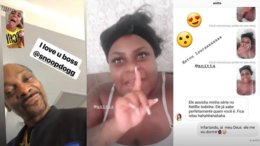 Jojo Todynho se empolgou ao ver que Anitta conversou com Snoop Dogg e mostrou conversa com a amiga - Reprodução/Instagram