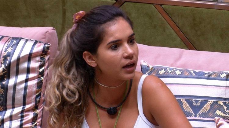 bbb 20 - Gizelly recebe emoji de cobra de Lucas - Reprodução/Globo - Reprodução/Globo