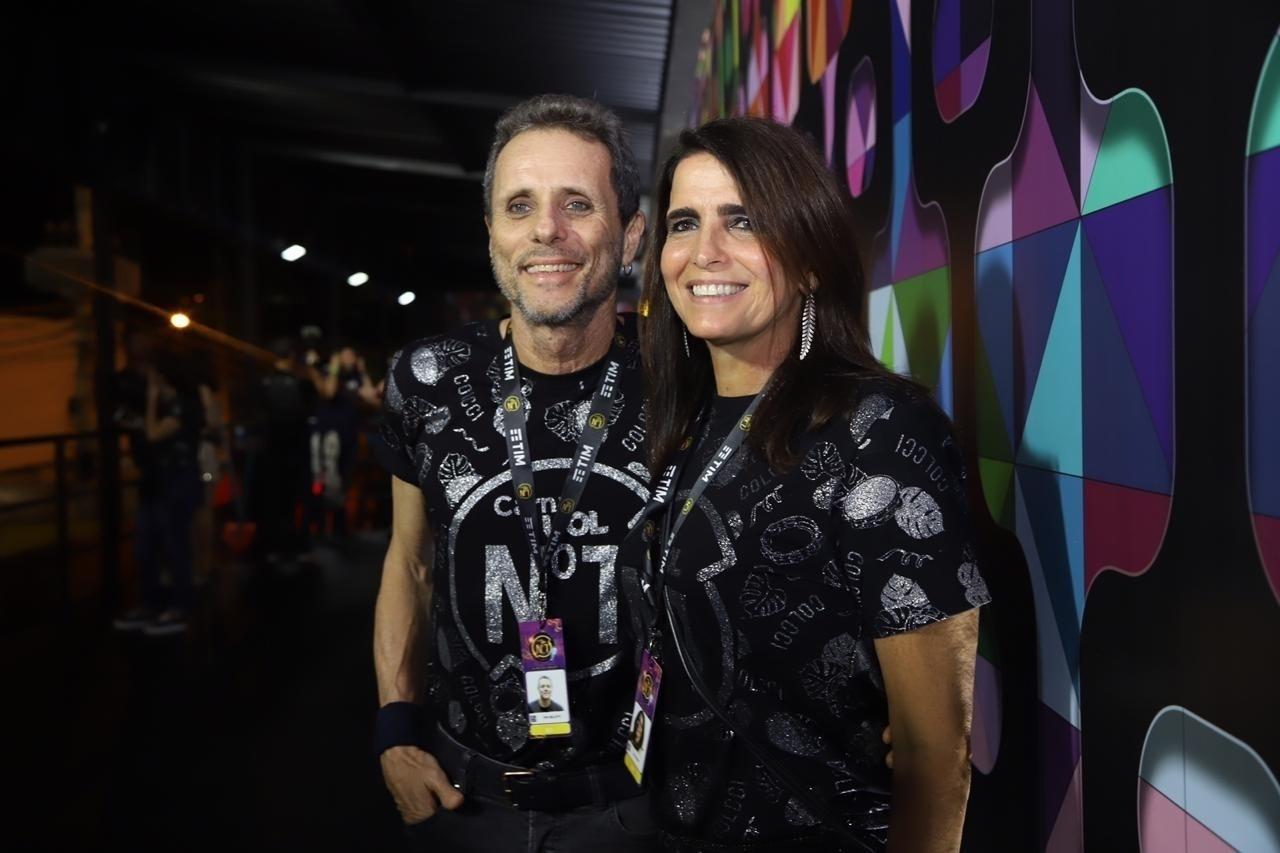 Tony Bellotto e Malu Mader também estiveram no Camarote CarnaUOL N1, na Sapucaí - Zô Guimarães/UOL