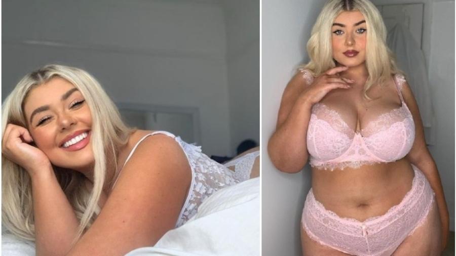 Izzy Nicholls enalteceu a beleza de seu corpo em fotos de lingerie - Reprodução: Instagram