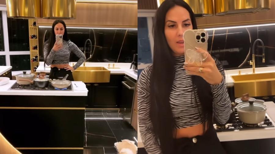 Graciele Lacerda faz jantar em cozinha luxuosa de triplex - Reprodução/Instagram