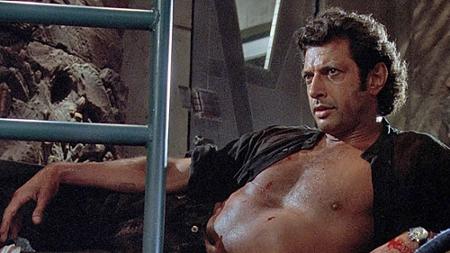 Icônica cena de Jeff Goldblum em "O Parque dos Dinossauros" - Divulgação