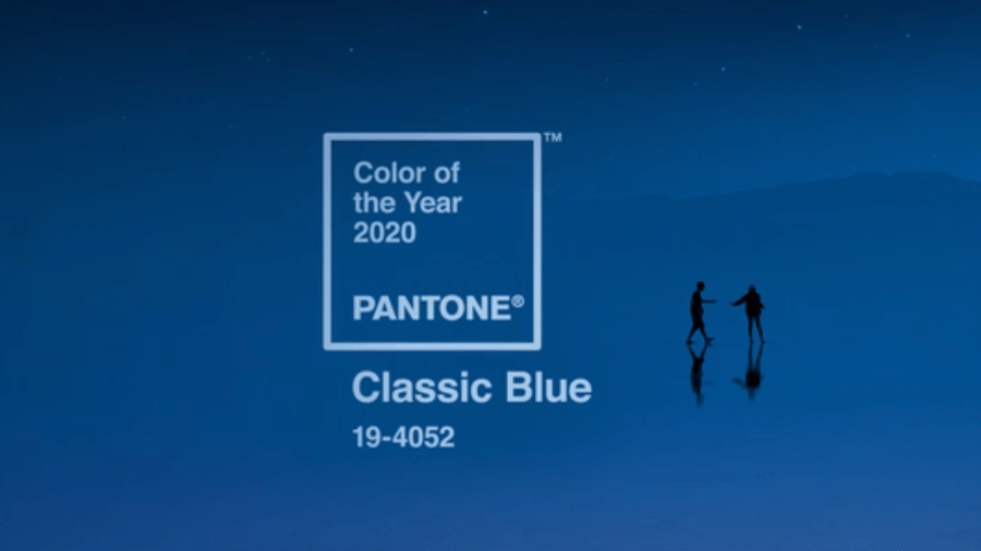 Cor do ano escolhida pela Pantone para 2020: 19-4052 Classic Blue - Reprodução/Pantone