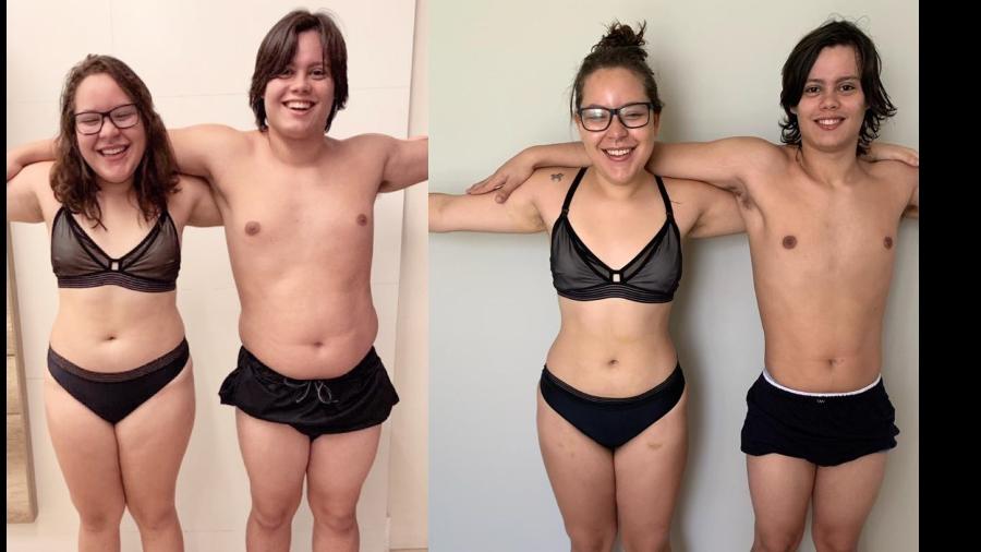 O antes e depois de Lucas, filho de Mayra Cardi, após o programa de emagrecimento criado pela mãe - Reprodução/Instagram