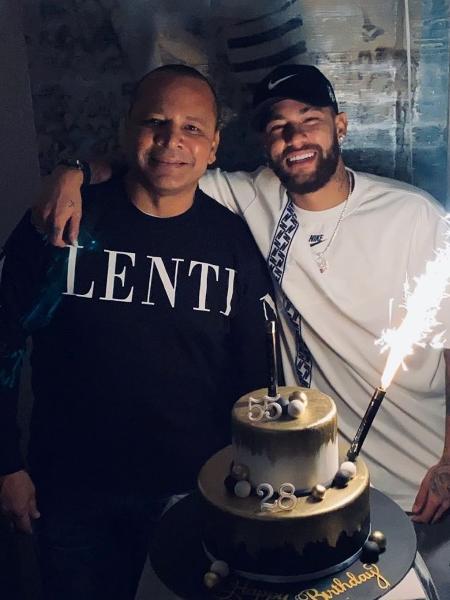 Neymar e o pai em comemoração de aniversário - REPRODUÇÃO/INSTAGRAM